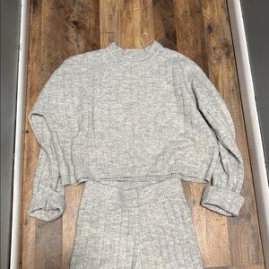 Sincerely Jules Light Gray Knit Sweater and pants set